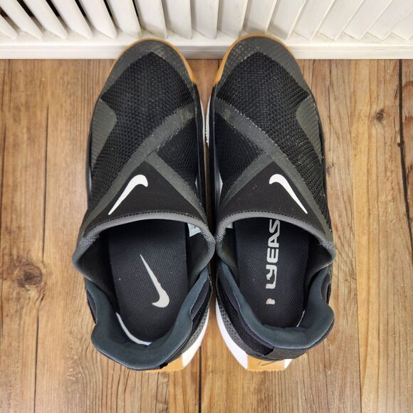 Nike Go FlyEase Mens 6.5 Black White Step-In Hands Free Sneaker Shoes CW5883-003